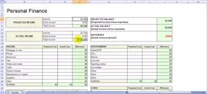 Excel Template Finance Personnelle Sobolsoft 7