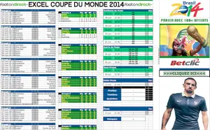 Excel du Mondial à Télécharger au Format xls